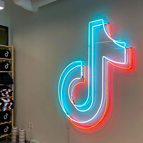 Custom vibrant neon sign for brand display